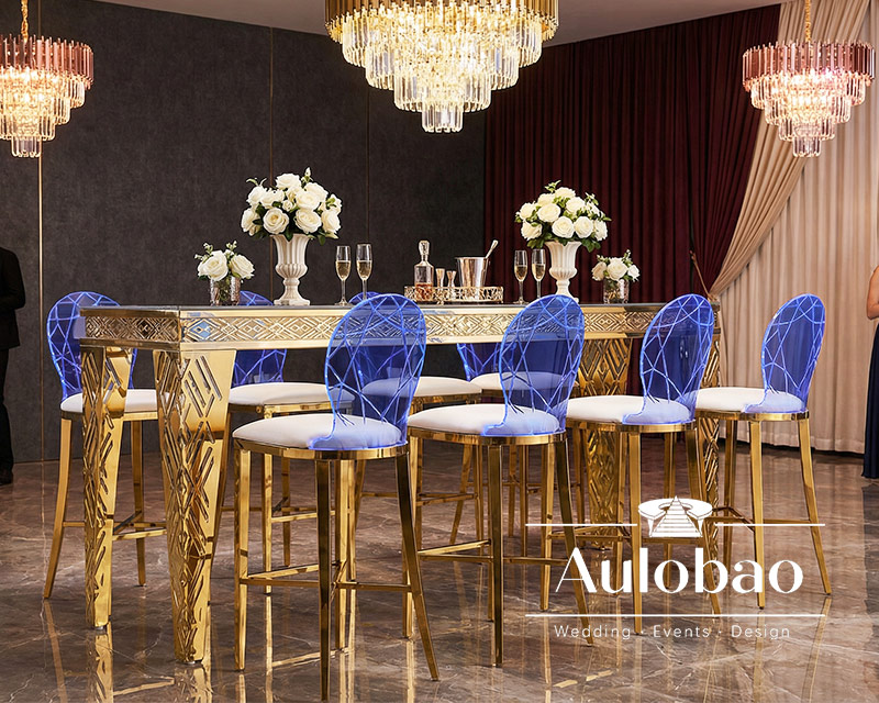 Style a High-End Bar Area for Luxury Banquets and Galas