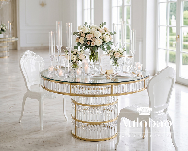 White Resin Chairs Instantly Elevate Luxury Wedding Tables