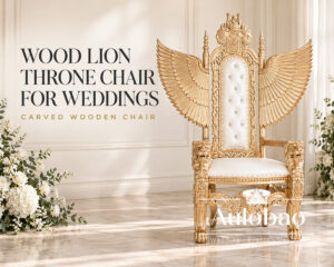 Wood Lion Throne Chair for Weddings